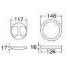 SANEI Sink Drain Plug Lid Set for SANEI Drain Plugs, 145mm, PH63A-9S, Black