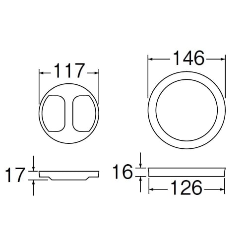 SANEI Sink Drain Plug Lid Set for SANEI Drain Plugs, 145mm, PH63A-9S, Black