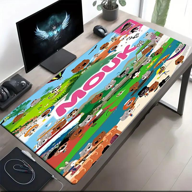 Mouk Theme Mouse Pad, Non Slip Rubber Base, Multifunctional Office & Home Decor, Perfect for Workspace Personalization.