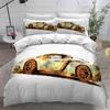 Bettbezug 200x200 Bettwäsche-Sets 3D-Druck Cooles Auto Bettdeckenbezug-Set für Jungen Doppelbett Bettwäsche Dekbedovertrek 228x228