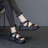 New Style Casual Fish-mouth Sandals with Sponge Velcro and Retro Beach Shoes