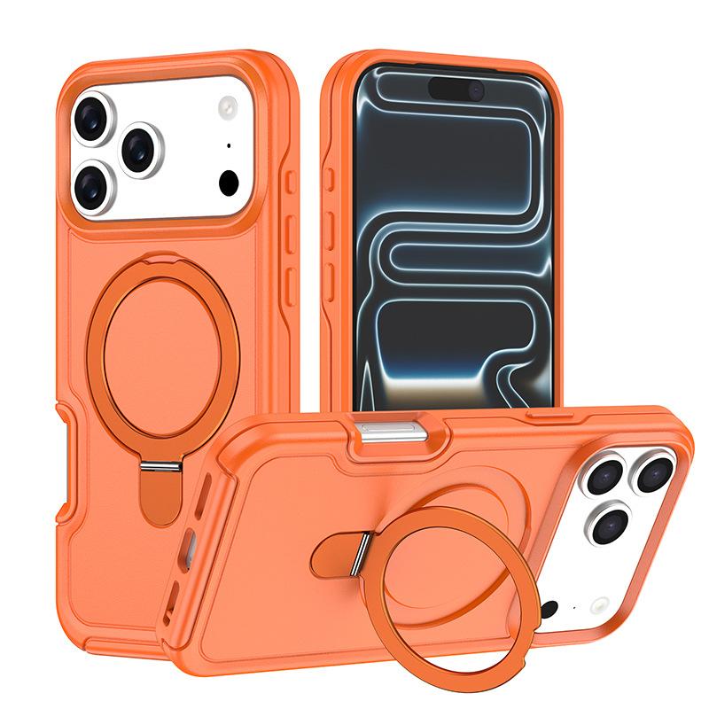 For IPhone 17 Pro Max Armor Round Tail Racket Stand Phone Case