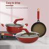 Rongshida Titanium Red Non-stick 3-Piece Cookware Set