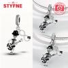 Genuine copper Luminous Halloween Charm Bead Charms Zombie Skeleton Dangle Bead Compatible With Authentic Bracelets Do It Yourself Fine Jewellery Gift