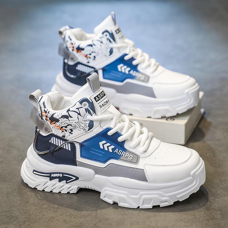 New Men's Fashion Casual Low Top Sports Shoes Students Thick Sole Comfortable Sneakers Boys Male Classic Breathable Basketball Shoes