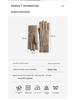 Women's Winter Knitted Touchscreen Gloves - Double-Layer Fleece-Lined, Thick Warm for Outdoor Cycling
