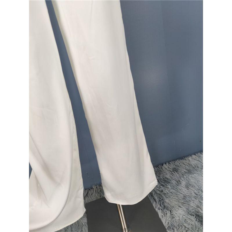 Export Lu's Smooth Fabric High Quality V Neck Open Back Elegant Adult Lady Like Woman Waist-Tight Slimming and Fashionable Stylish Jumpsuit