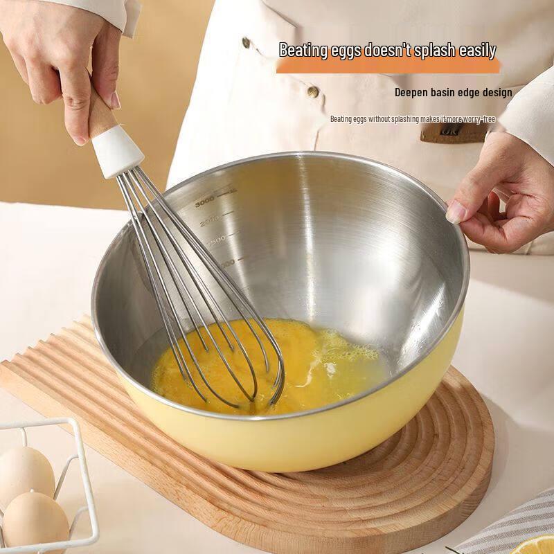 ZISIZ 316 Food-Grade Stainless Steel Dough Mixing Bowl