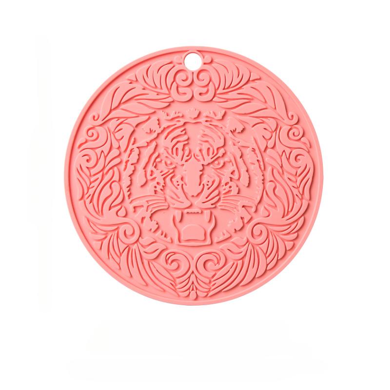 Kitchen Silicone Mat Round Coaster Waterproof Placemat Heat Proof Pot Mat Cup Mat Household Decoration and Table Accessories