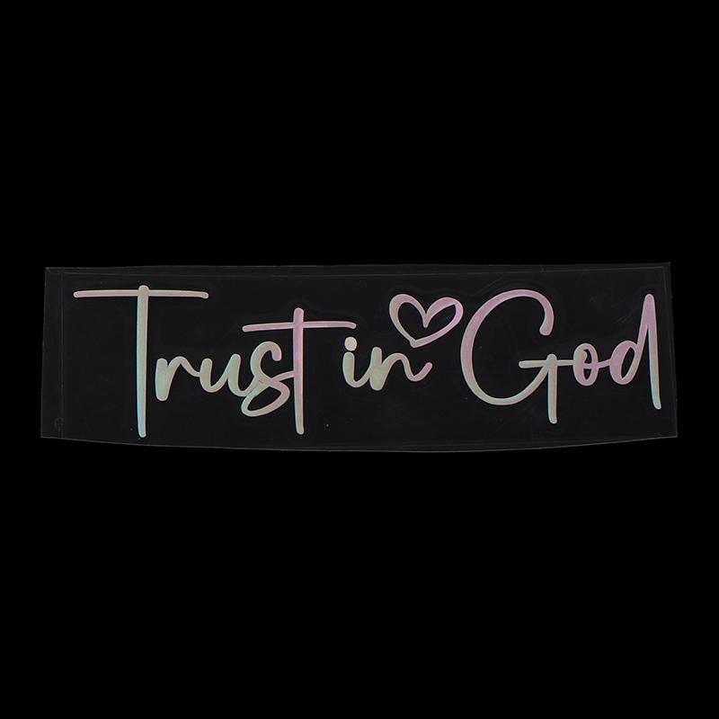 Trust In God Mirror Decal, Car Decals For Women, Faith Mirror Decal, Cute Vinyl Decal, Christian Car Mirror Decal, Religious Car