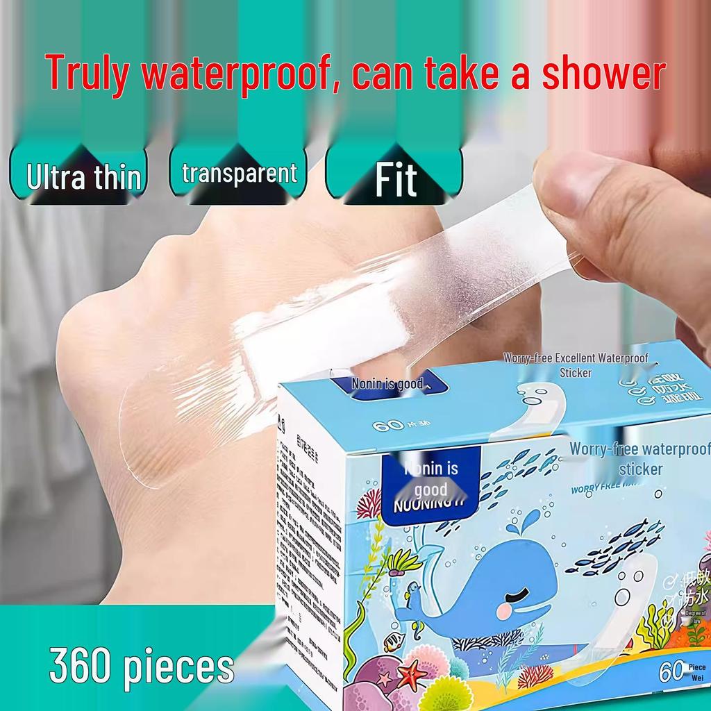 Waterproof Transparent Band-Aid: High Adhesion, Breathable, Anti-Abrasion for Feet, Infants, and Children - Ideal for Bathing and Swimming