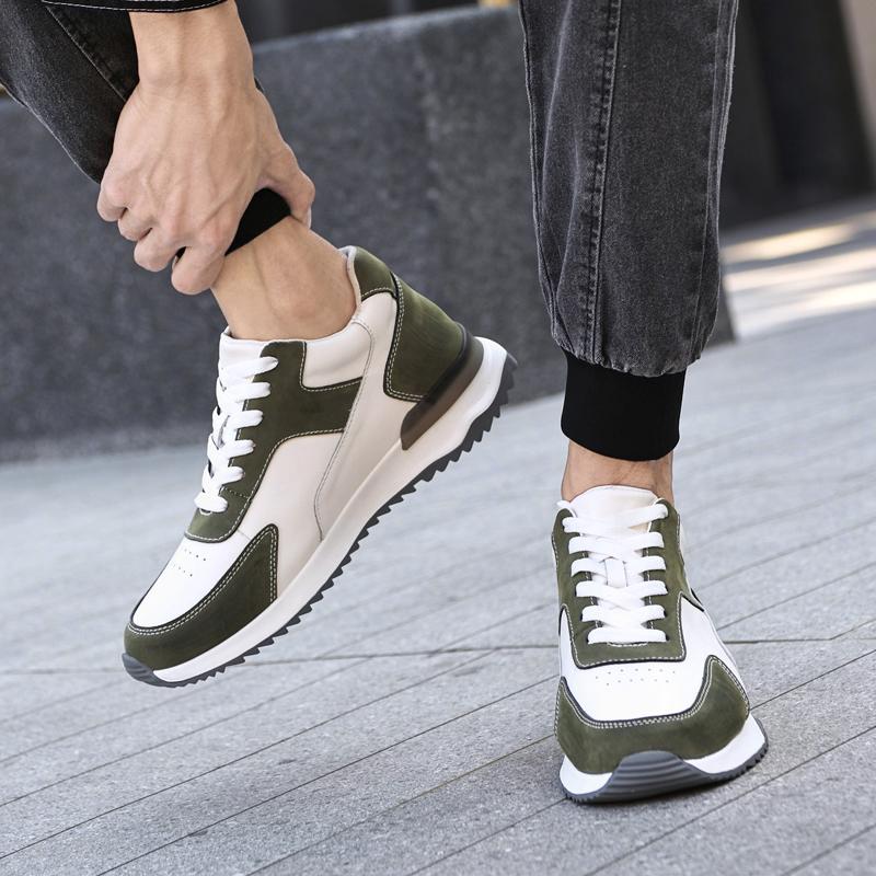 Sports Sneakers Men Elevator Shoes Height Increase Shoes Insole 6Cm Man Daily Life Leisure Fashion Plus Size 36-44