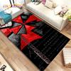 Alfombra 3D R-Resident Evil Games para Zona Gamer, Alfombra para Sala de Estar Dormitorio Sofá Felpudo Decoración, Alfombra de Juego Antideslizante para Niños