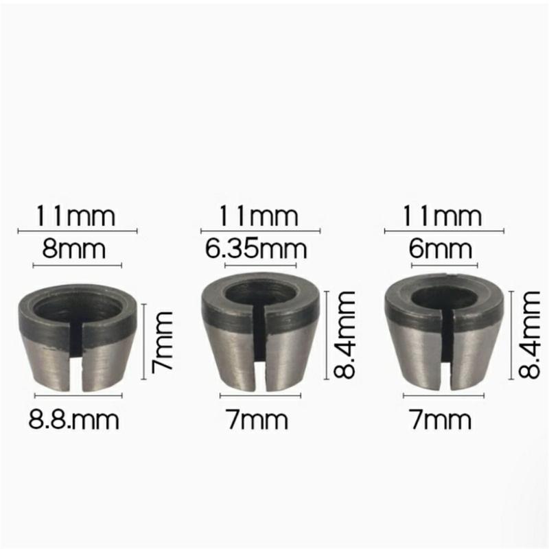 Multiple Size Compatible Router Collet Adapter Fit Various Engraving Tool and Bit for Flexible Woodworking Applications