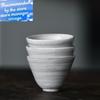 2/3pc Set Hand Made Coarse Pottery Teacup Creative Powder Yin White Bamboo Hat Cup Antique Small Master Cup Kung Fu Teaware 50ml
