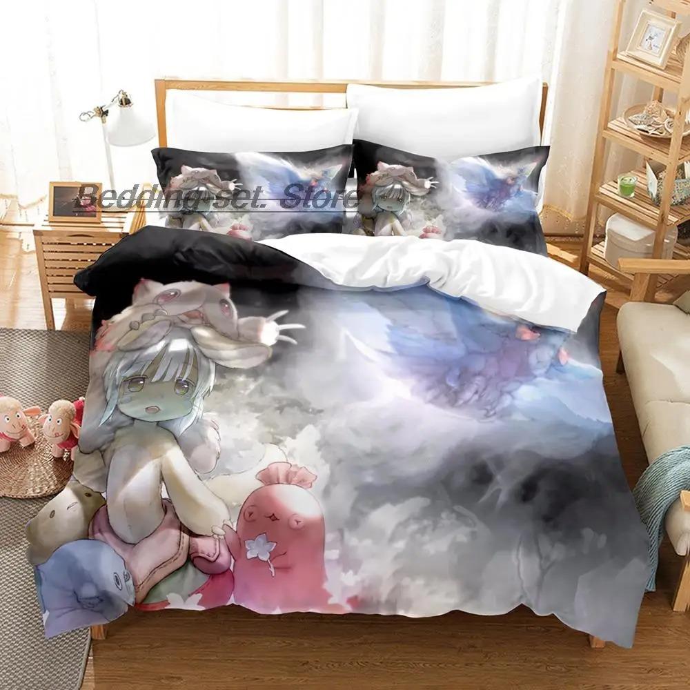 New Made In Abyss Bedding Set Single Twin Full Queen King Size Bed Set Aldult Kid Bedroom Duvetcover Sets 3D Anime Bed Sheet Set