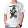 Unisex Crew Neck T-Shirt You Shall Not Pass F Graphic Short Sleeve Casual Tee
