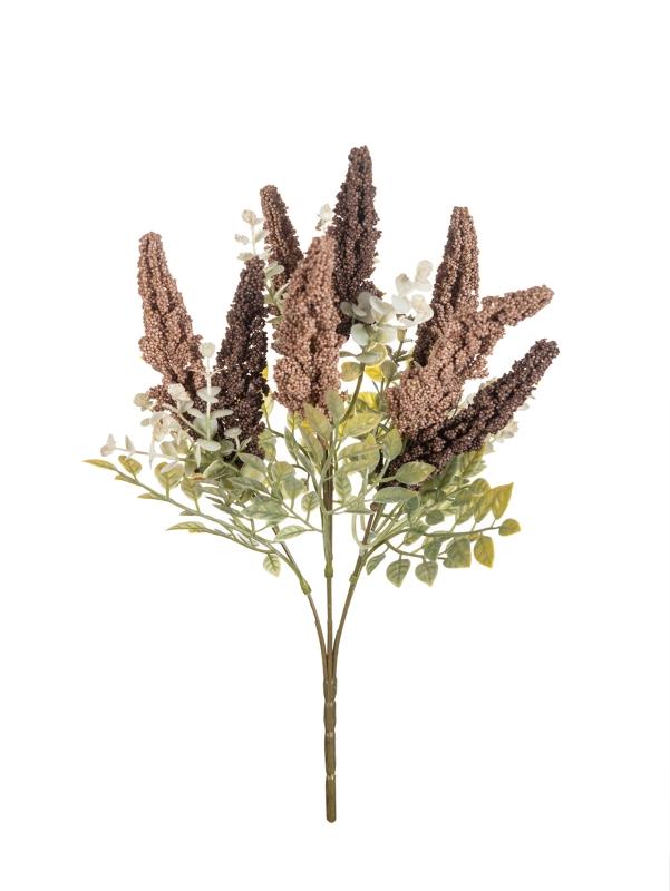 

Silk Artificial Flowers Bunble Wedding Garland Home Room Decor Open-air Bridal Beautiful Bouquets Vase Photography Prop Diy Gift 1pc коричневий