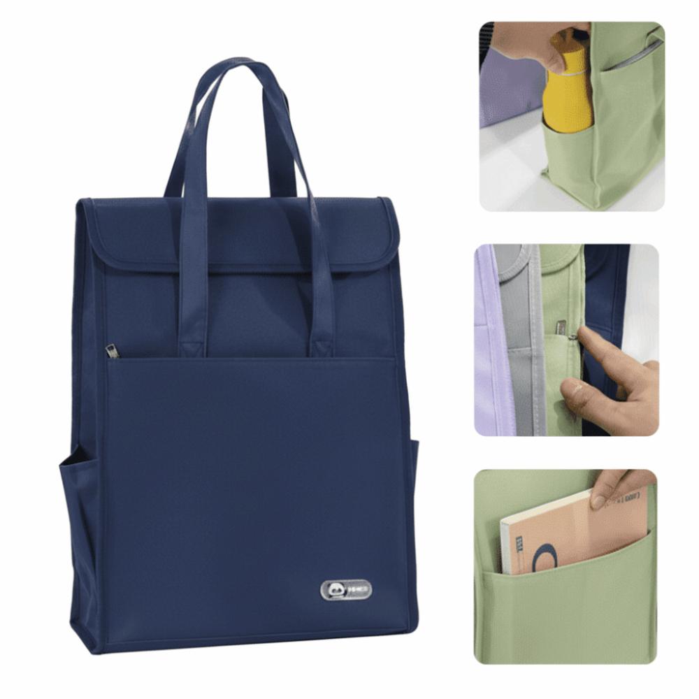 Durable Tote Bag Double-Layer Shoulder Handbag Casual Student Tutorial Bag  Document