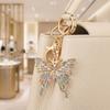 Keychain Pendant Sparkling Rhinestones Butterfly Charm Key Chain with Lobster Clasp Electroplated Key Holder Bag Accessory