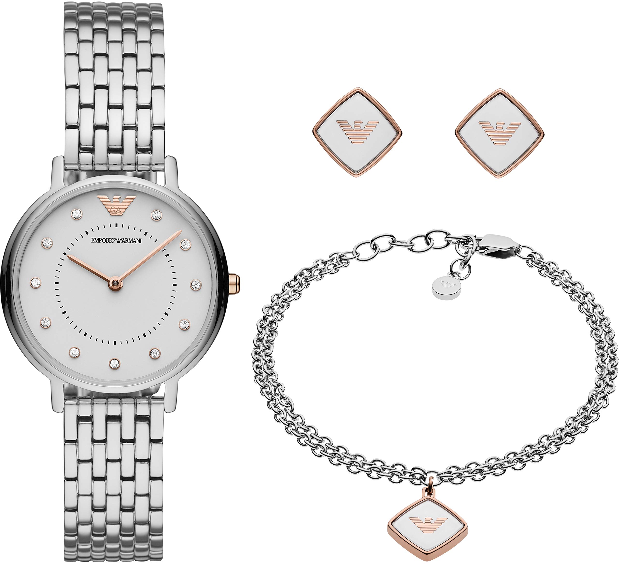 

Часы AR80023 подлинные импортные серебряные [Emporio Armani] женские