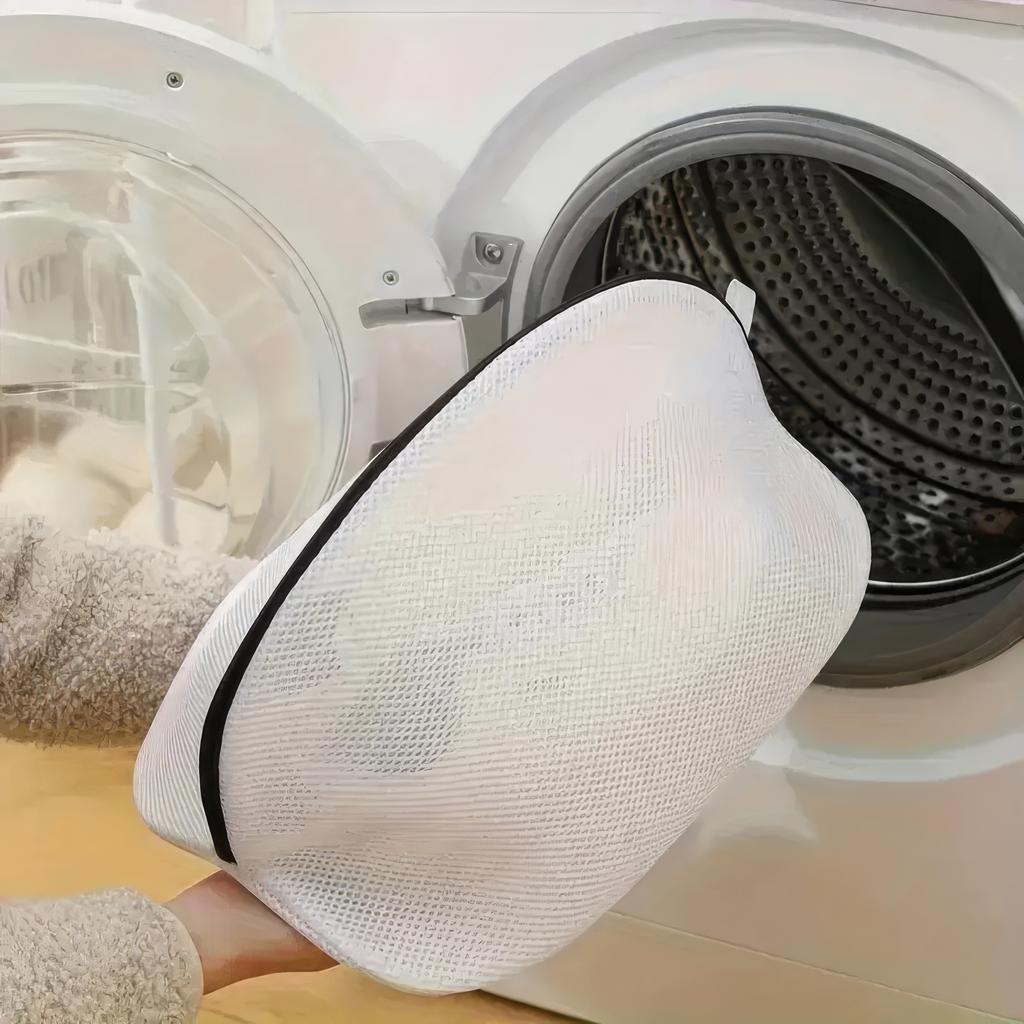 1 White Portable Lazy Shoe Bag, Sturdy and Durable, Reusable, Suitable for Washing Machines and Dryers