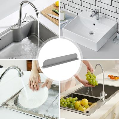 Kitchen Silicone Water Shield Household Sink Countertop Splash-proof with Suction Cup Pool Water-blocking Splash-proof Guard