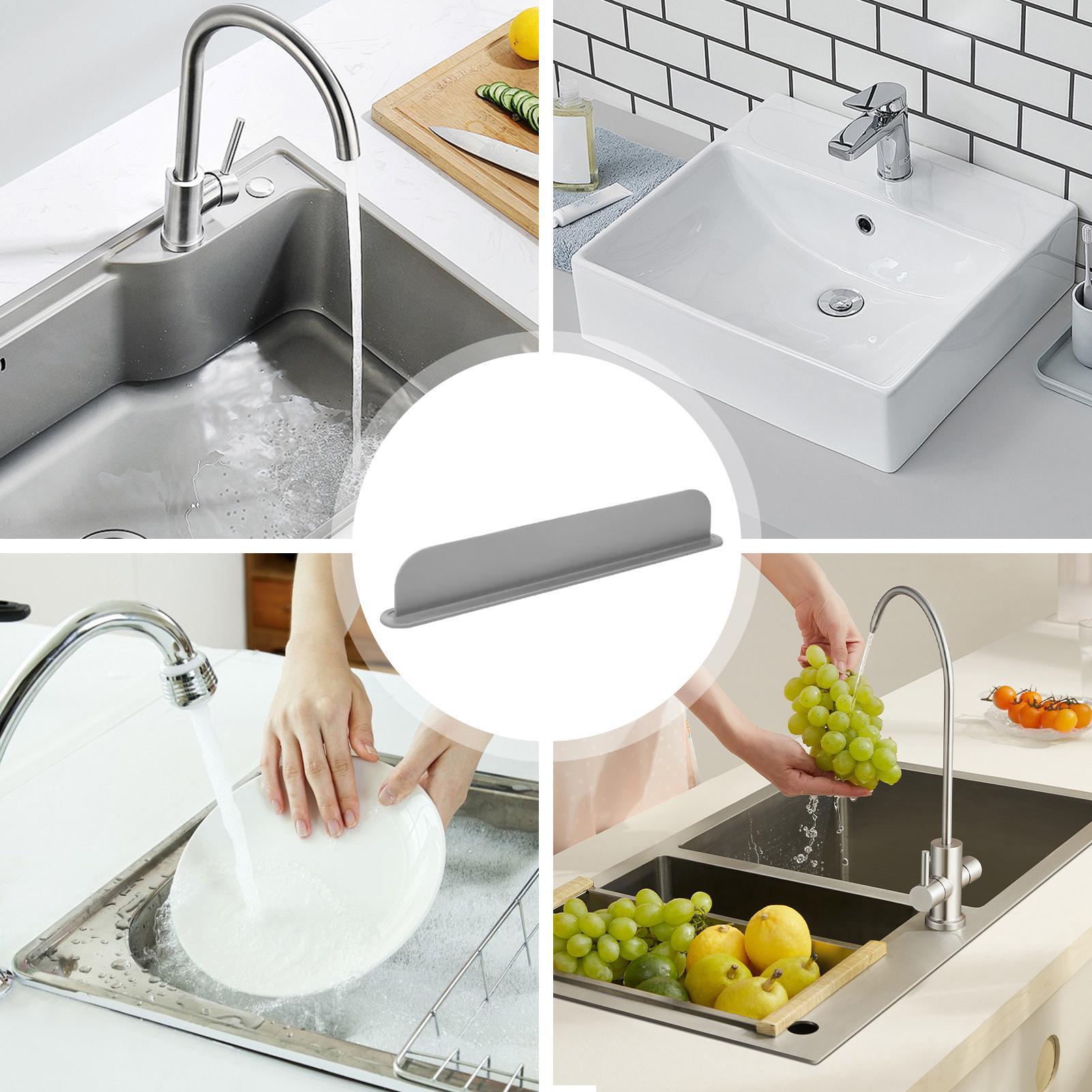 

Kitchen Silicone Water Shield Household Sink Countertop Splash-proof with Suction Cup Pool Water-blocking Splash-proof Guard CN