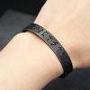 Nordic Viking Runes Bracelet Hollow Stainless Steel Cuff Bangle for Men Women Fashion Jewelry Amulet