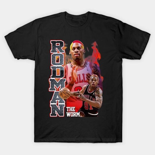 Men s and Women s T-shirts New Popular Dennis Rodman T Shirt Vtg Men S-5XL Shirt XL