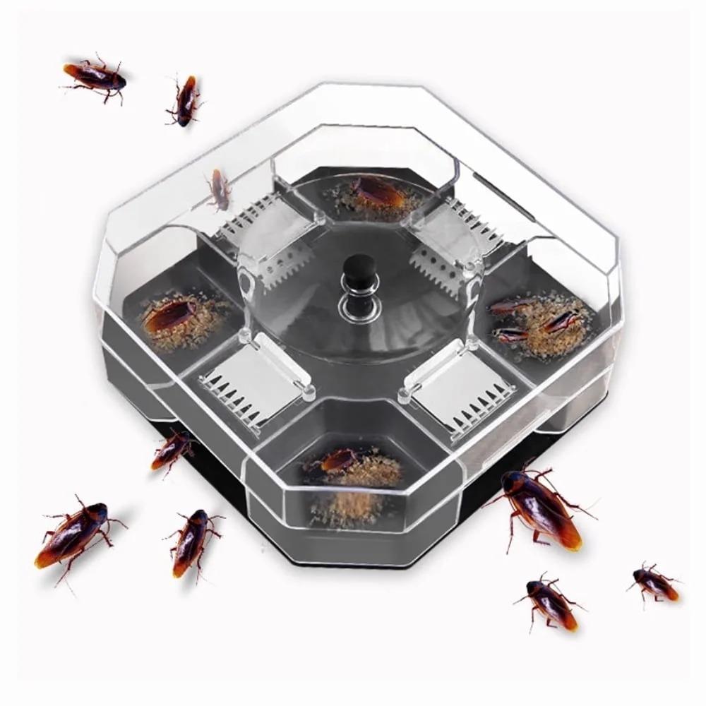 Spray Bait Cockroach Trap, Reusable Plastic, Non-Toxic Insect Catcher, Cockroach Catching Killer (2 Pack) Pack of 2