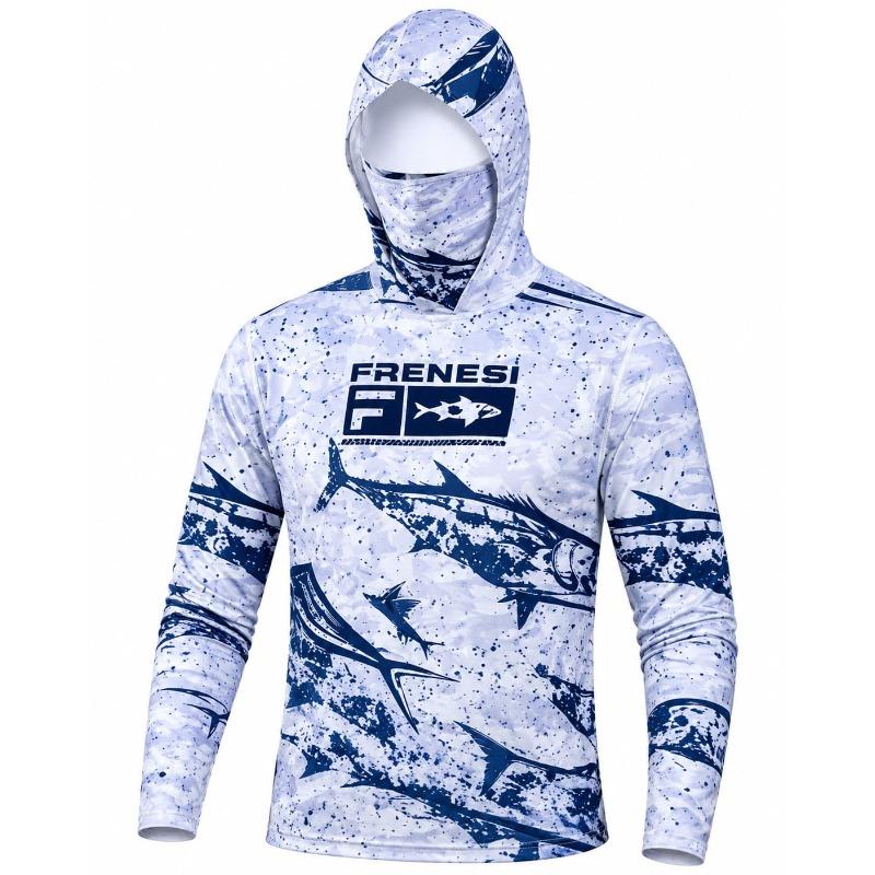 Unisex Dustproof Digital Hoodie with Bonus Face Mask, Long-Sleeve Top, Suitable for Outdoor Fishing