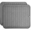 Extra Large Silicone Trivet Heat Resistant Mat 18'' X 16'' Set of 2 Dish Drying Mats Kitchen Counter Rack Sink Drainer Pad Hot Pot Trivet Dishwasher