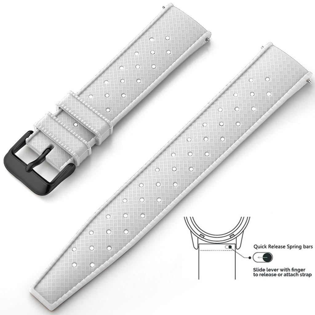 Tropical Silicone Watch Band Quick Release Watch Band 18mm 20mm 22mm Rubber Tropic Smart Watch Strap Waterpfroof Muti-Color