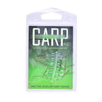 12 Pcs Bait Carp Fishing Hook Bait Sting Boilies Pin With Corn Ronnie Hair Rig