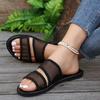 European and American mesh slippers flat bottom foreign trade large size casual mesh sandals 2025 summer breathable cool slippers