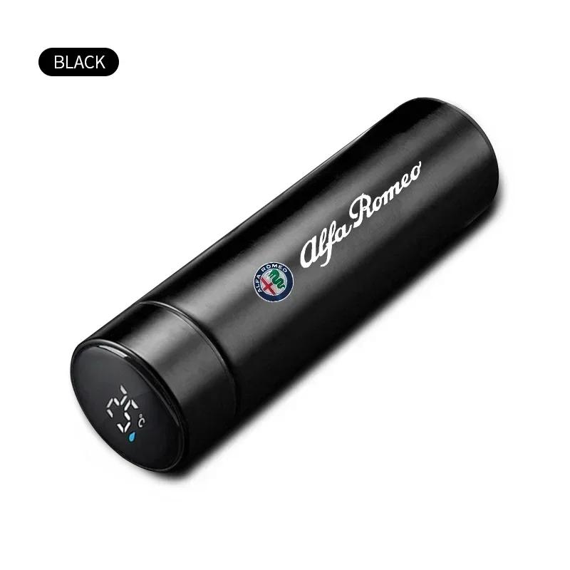 

For Alfa Romeo 2026 Hot Sticker 500ML Stainless Steel Intelligent Temperature Display LED Thermos Cup for Alfa Romeo 4C 159 Spid чёрный