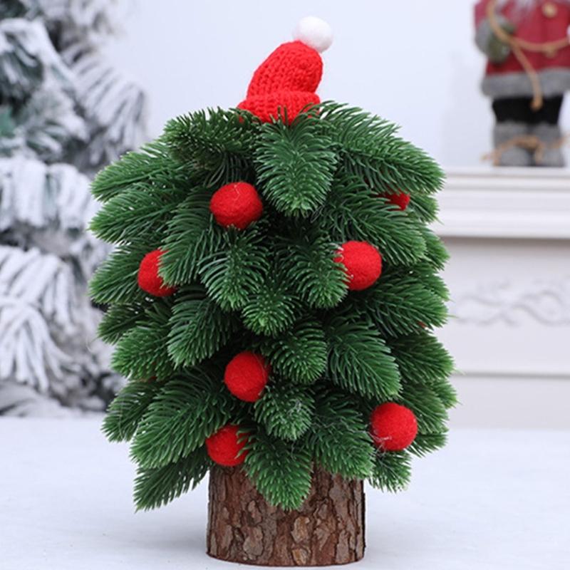 Miniature Realistic Christmas Tree Desktop Centerpieces For Holiday Decorating With Customizable Ornament And Lights
