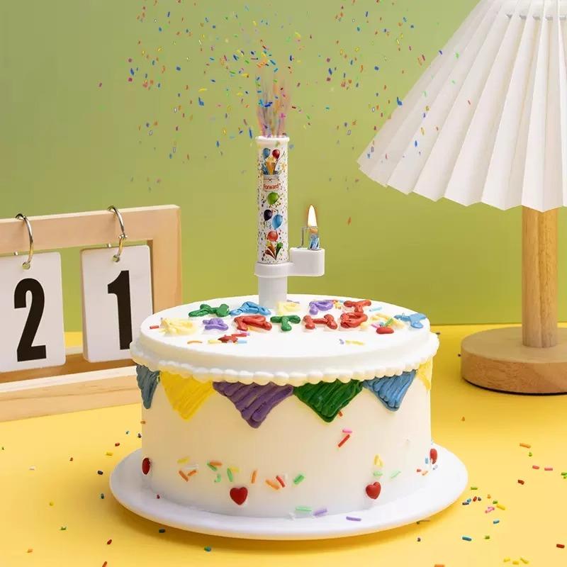 1/2/5 PCS Novel Birthday Candles Creative Birthday for Party Candy Jet and Supplies Pop up Happy Birthday Party Cake Decoration