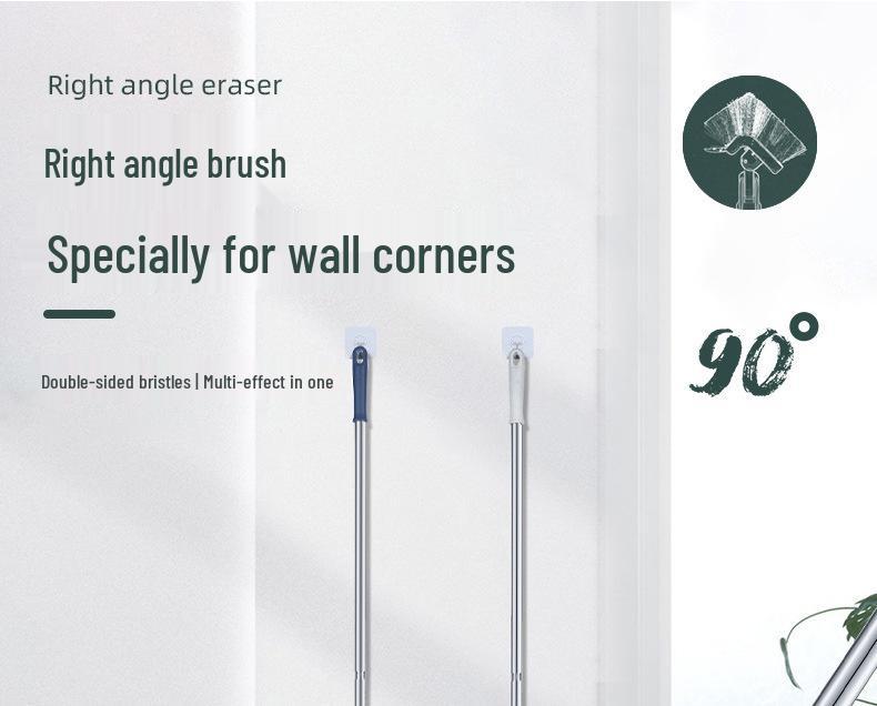 Multi-Purpose Stiff Bristle Brush for Bathroom & Toilet Cleaning with Long Handle