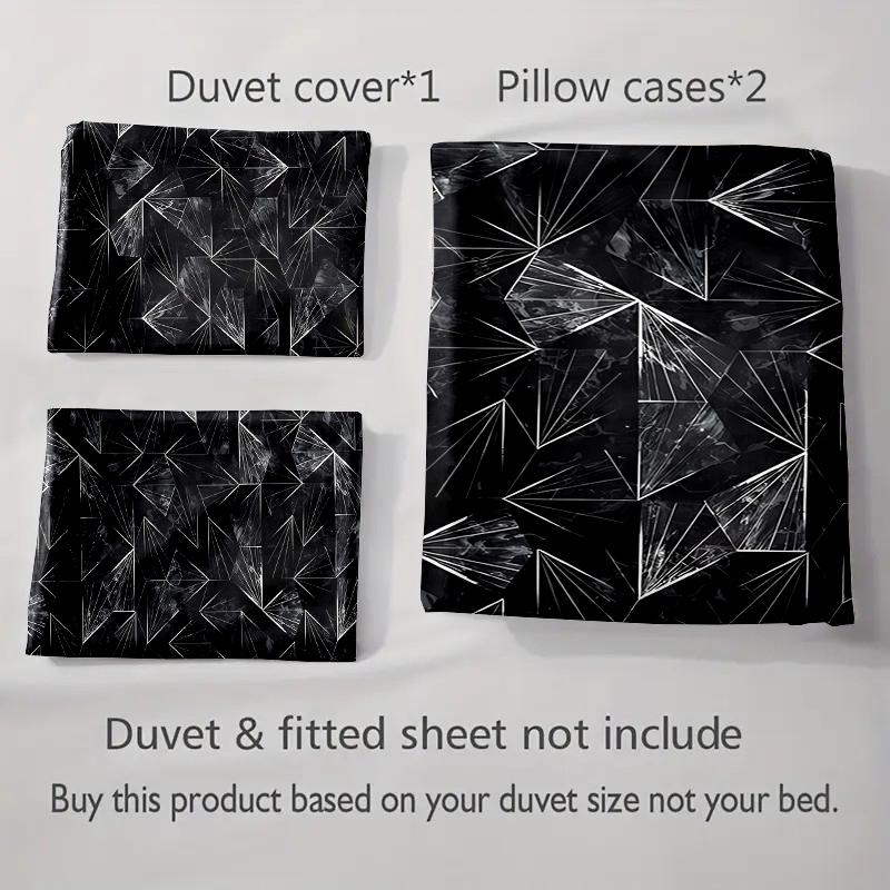 Abstract Geometric Lines Bedding Duvet Cover Sets Duvet Covers Pillowcases Gifts (1 * Duvet Cover 2 * Pillowcases, Without Duvet Insert)