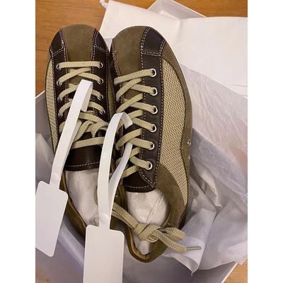 2025 New Lace-up Color Matching German Training Shoes Women's Niche Design Leather Versatile Casual Shoes Retro Round Head Flat Shoes