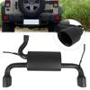 Rear Exhaust Muffler System Flat Dual Back Exhaust Muffler System Fits for Jeep Wrangler JK 2007-2018