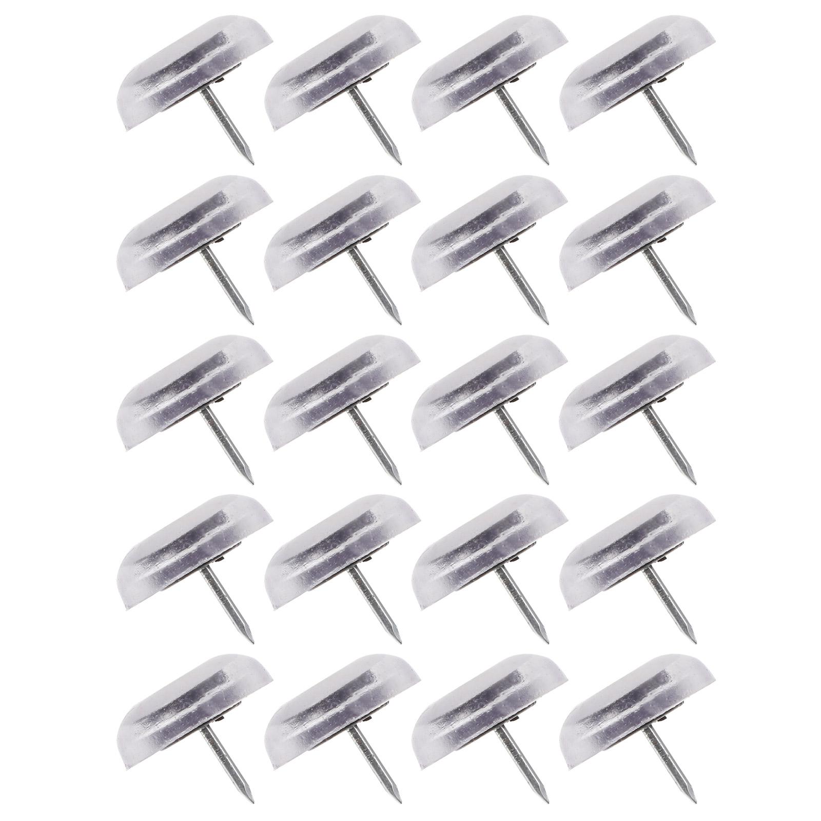 

20pcs Furniture Sliders Silicone Table Chair Tack Round Nail On Sliding Feet Table Leg Pad Floor Protector Mute Chair Feet Cover
