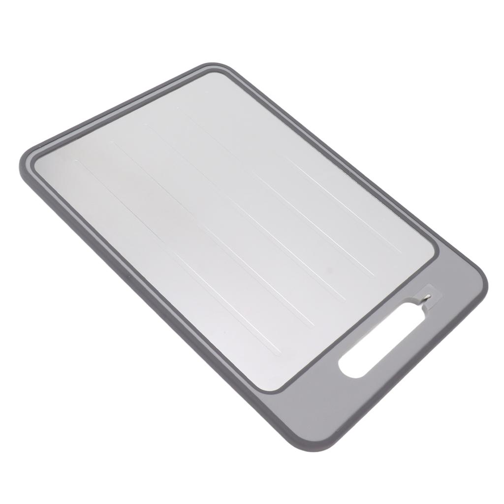 Double Sided Cutting Board Rapid Thawing and Grinding Plate with Knife Sharpener for Kitchen
