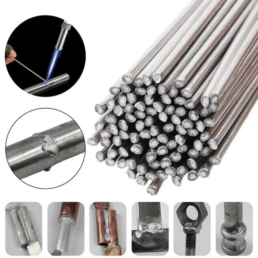 200pcs Low Temperature Easy Melt Welding Rods Universal Soldering Rod Aluminum Silver Cored Wires Solder Weld Bar Agent Kits
