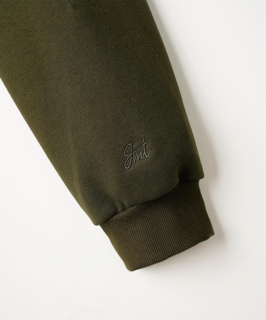 Plain Essential Hoodie Dark Khaki Kjhd2674