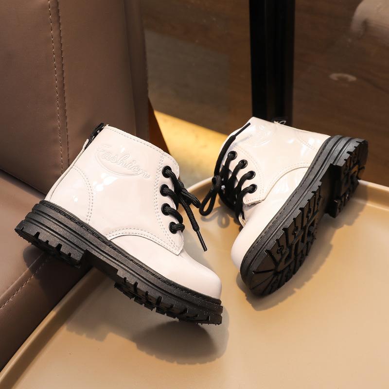 Cizme Martin pentru copii Cizme noi pentru fete Cizme scurte de toamnă și iarnă Cizme stil britanic Cizme simple pentru băieți