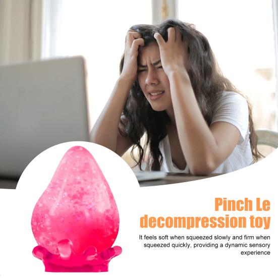 Glitter Waterdrop Stress Relief Toy Anxiety Reduction Water Drop Shape Sensory Toy with Sequins Inside Portable Decompression Stress Ball