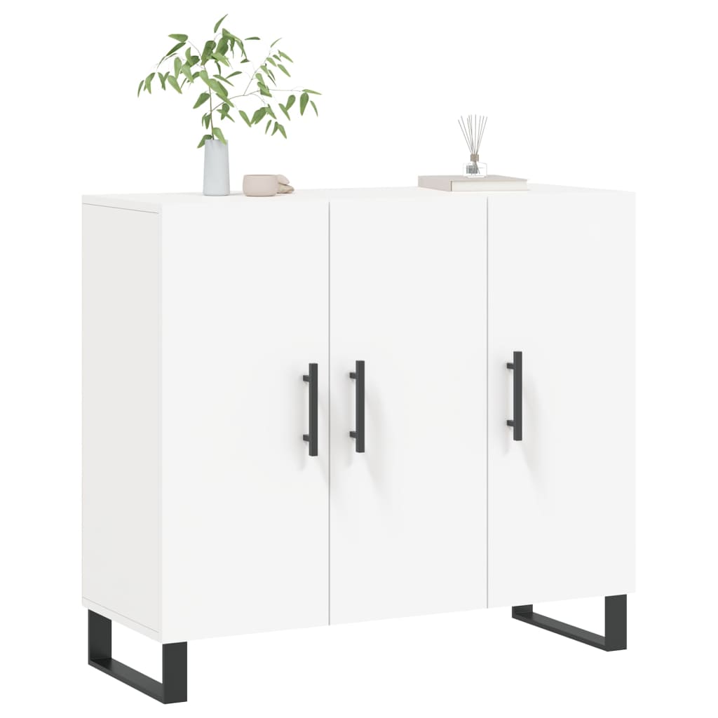 Sideboard White 90 x 34 x 80 cm Particleboard